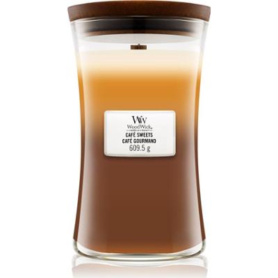 Woodwick Trilogy Café Sweets świeczka zapachowa z drewnianym knotem 609.5 g