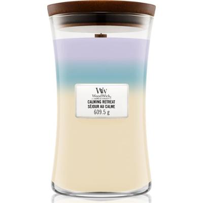 Woodwick Trilogy Calming Retreat świeczka zapachowa z drewnianym knotem 609.5 g