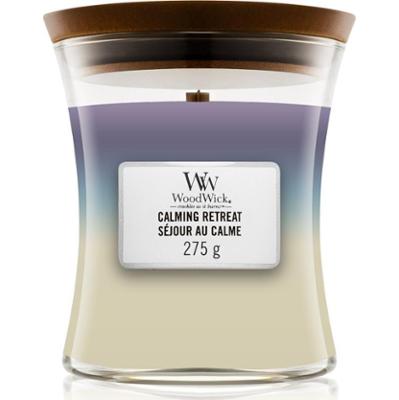 Woodwick Trilogy Calming Retreat świeczka zapachowa z drewnianym knotem 275 g