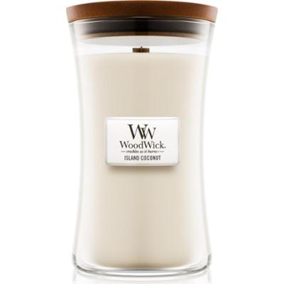 Woodwick Island Coconut świeczka zapachowa z drewnianym knotem 609.5 g