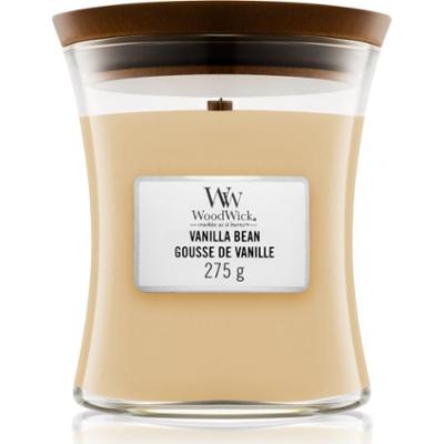 Woodwick Vanilla Bean świeczka zapachowa z drewnianym knotem 275 g