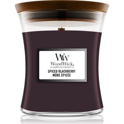 Woodwick Spiced Blackberry świeczka zapachowa z drewnianym knotem 275 g