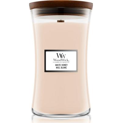 Woodwick White Honey świeczka zapachowa z drewnianym knotem 609.5 g
