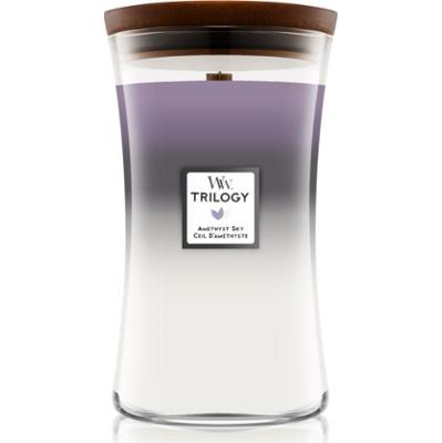 Woodwick Trilogy Amethyst Sky świeczka zapachowa z drewnianym knotem 609.5 g