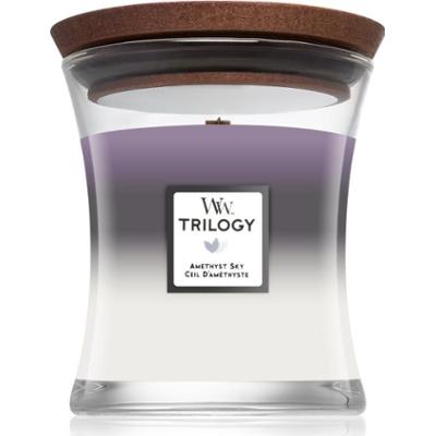 Woodwick Trilogy Amethyst Sky świeczka zapachowa z drewnianym knotem 275 g