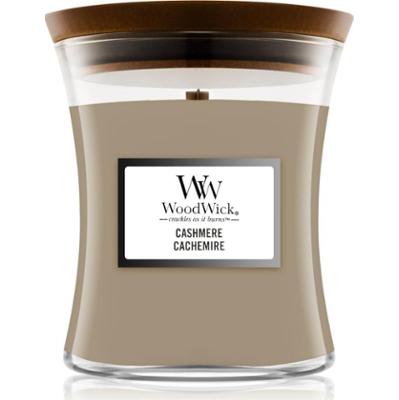 Woodwick Cashmere świeczka zapachowa z drewnianym knotem 275 g
