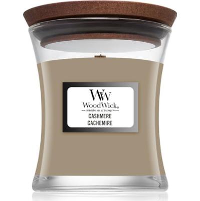 Woodwick Cashmere świeczka zapachowa z drewnianym knotem 85 g