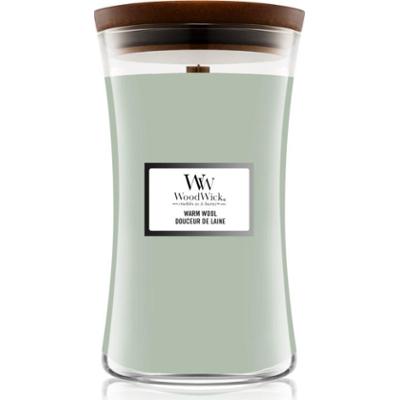 Woodwick Warm Wool świeczka zapachowa z drewnianym knotem 610 g