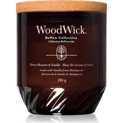 Woodwick Cherry Blossom & Vanilla świeczka zapachowa z drewnianym knotem 184 g