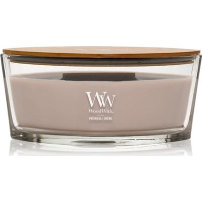 Woodwick Opulent Wood Patchouli Creme świeczka zapachowa z drewnianym knotem 453.6 g