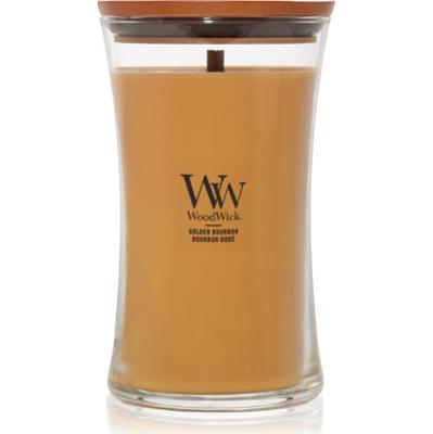 Woodwick Opulent Wood Golden Bourbon świeczka zapachowa z drewnianym knotem (hearthwick) 609.5 g