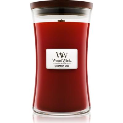 Woodwick Cinnamon Chai świeczka zapachowa z drewnianym knotem 609.5 g