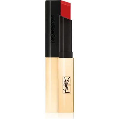 Yves Saint Laurent Rouge Pur Couture The Slim cienka szminka matująca zapewniająca skórzany efekt na ustach odcień 28 True Chili 2.2 g