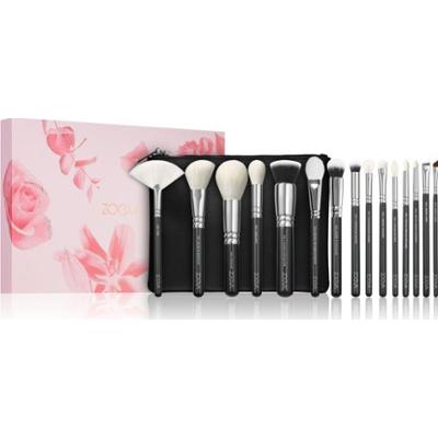 ZOEVA The Artists Brush Set Silver zestaw pędzli z kosmetyczką 1 szt.