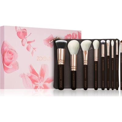 ZOEVA The Complete Brush Set Rose Golden Edition zestaw pędzli z kosmetyczką