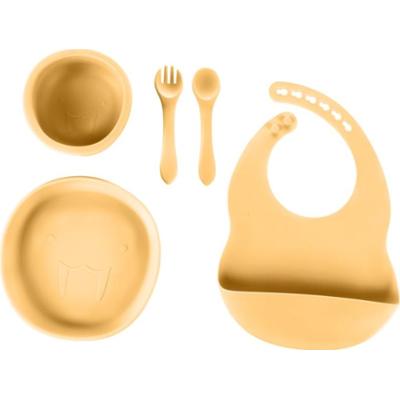 Zopa Silicone Set komplet naczyń dla dzieci Mustard Yellow