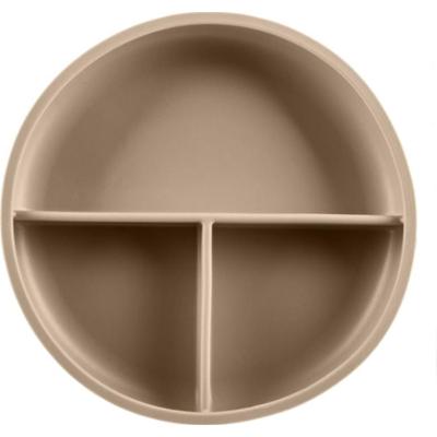 Zopa Silicone Divided Plate talerz dzielony z przyssawką Sand Beige 1 szt.
