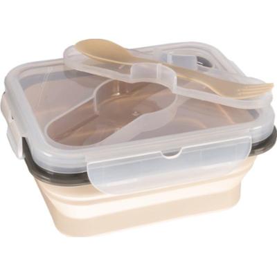 Zopa Silicone Lunch Box Small komplet naczyń Sand Beige 15x7,5 cm 1 szt.