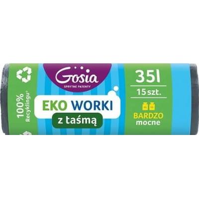 Gosia Worki Na Śmieci Taśma Ldpe Bardzo Mocne 35L 15Szt