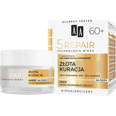 AA krem na dzień przeciwzmarszczkowy Technologia Wieku 5 Repair 60+ Złota Kuracja 50 ml