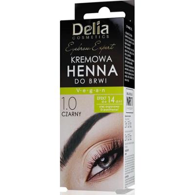 Delia Cosmetics Eyebrow Expert Kremowa henna do brwi 1.0 czarny
