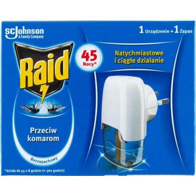 Raid Elektrofumigator Z Płynem Owadobójczym Przeciw Komarom 1Szt