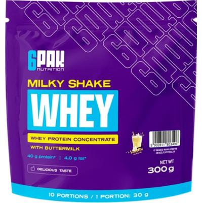 6Pak Milky Shake Whey Vanilla 300 g