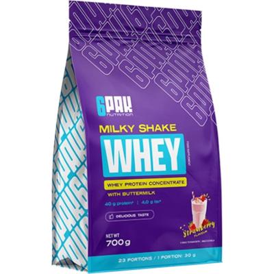 6Pak Milky Shake Whey Strawberry 700 g