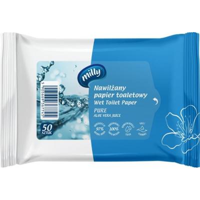 Milly Pure nawilżany papier toaletowy 50 sztuk