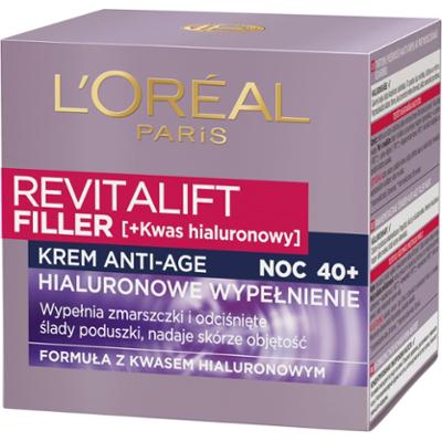 L'Oreal Paris Revitalift Filler Hialuronowe wypelnienie krem Anti-Age na noc 40+ 50 ml