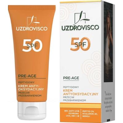 Uzdrovisco Pre-Age peptydowy krem rozjaśniający antyoksydacyjny SPF50 50 ml