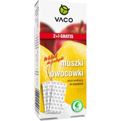 Vaco płyn wabiący wkład do pułapki na muszki owocówki skuteczny 3 szt