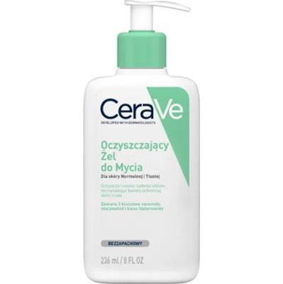 CeraVe, oczyszczający żel do mycia z ceramidami dla skóry normalnej i tłustej, 236 ml