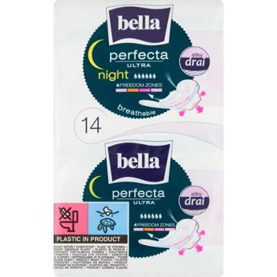 Bella Perfecta Ultra Night Silky Drai Podpaski higieniczne 14 sztuk