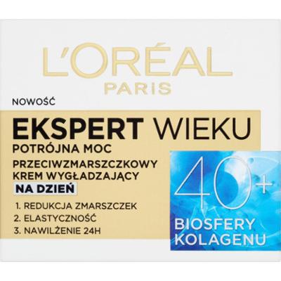 L'Oreal Paris Ekspert Wieku 40+ Przeciwzmarszczkowy krem wygładzający na dzień 50 ml