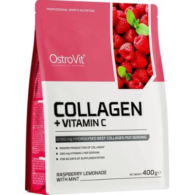 OstroVit Collagen + Vitamin C Raspberry Lemonade With Mint kolagen 400 g