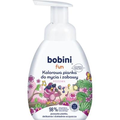 Bobini Fun kolorowa pianka do mycia i zabawy różowa 300 ml
