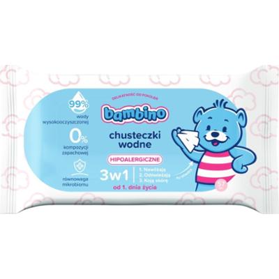 Bambino chusteczki wodne 3w1, 57 sztuk