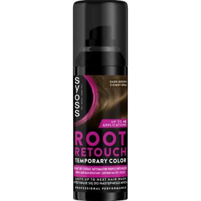 Syoss Root Retouch Zmywalny spray maskujący odrosty ciemny brąz 120 ml