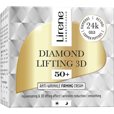 Lirene przeciwzmarszczkowy krem ujędrniający 50+ Diamentowy Lifting 3D 50 ml