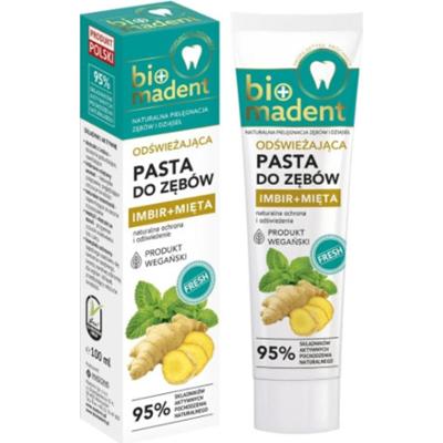 BIO MADENT odświeżająca pasta do zębów Imbir + Mięta 100 ml