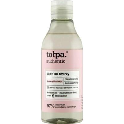 TOŁPA AUTHENTIC Hipoalergiczny tonik do twarzy, kwas glikolowy, 200 ml