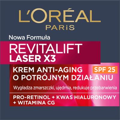 L'Oréal Paris Revitalift Laser X3 Krem Anti-Age SPF25 40+