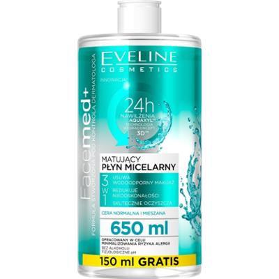 Eveline Cosmetics Facemed+ Matujący płyn micelarny 3w1 650 ml
