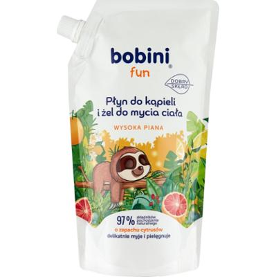Bobini Fun płyn do kąpieli i żel mycia ciała o zapachu cytrusów zapas 500 ml