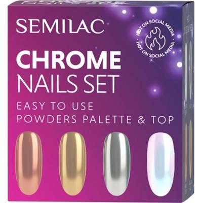Semilac Chrome Nails Set zestaw kosmetyków 1 sztuka