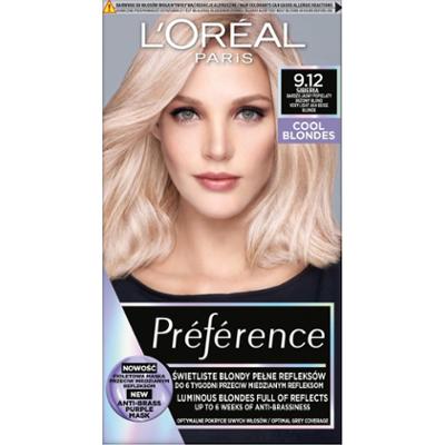 L'Oréal Paris Préférence Farba do włosów bardzo jasny popielaty beżowy blond 9.12 Siberia