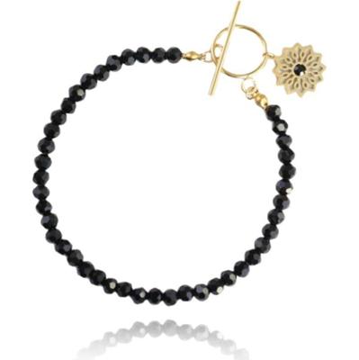 Ecarla Bransoletka na rękę stal chirurgiczna pozłacana złotem BST1456