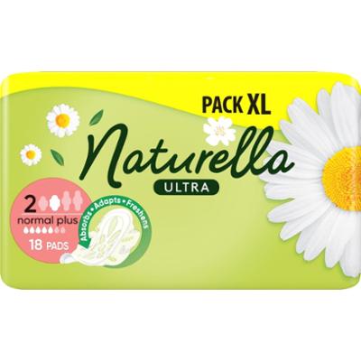 Naturella Ultra Normal Plus Podpaski ze skrzydełkami, rozmiar 2 x18
