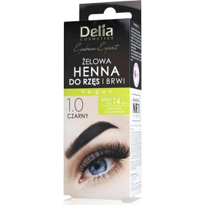 Delia Cosmetics Eyebrow Expert Żelowa henna do brwi i rzęs 1.0 czarny